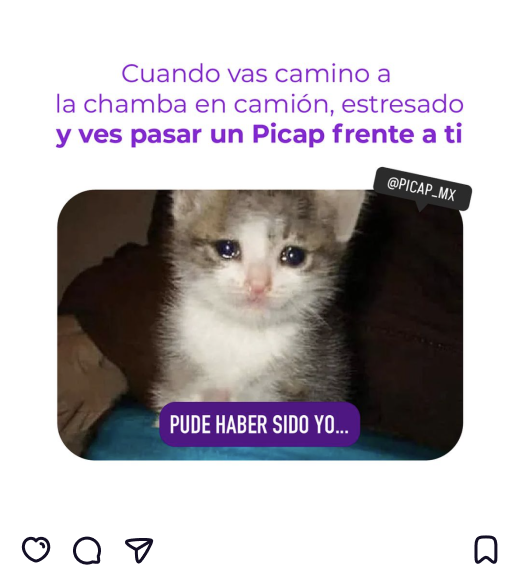 Publicación de Picap en Instagram