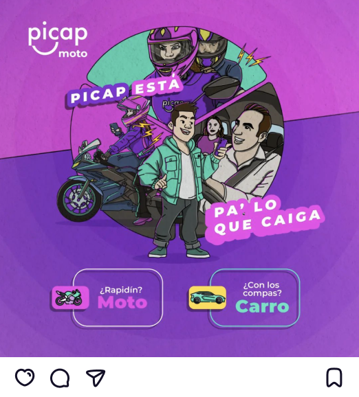 Publicación de Picap en Instagram