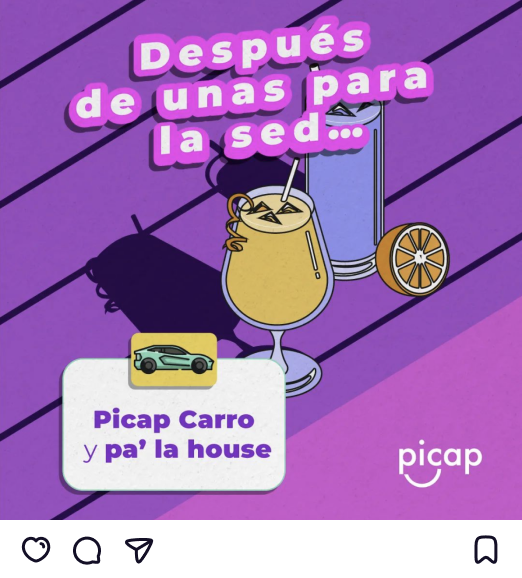 Publicación de Picap en Instagram